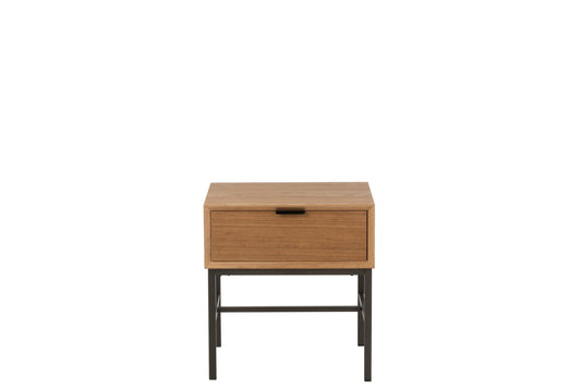 Sidetable On Base Wood/Metal Natural