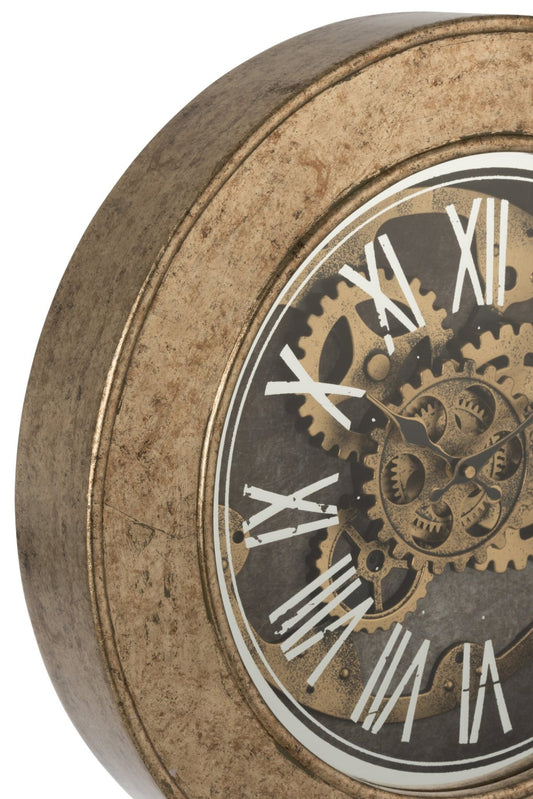 Clock Interior Mechanism MDF Antique Gold