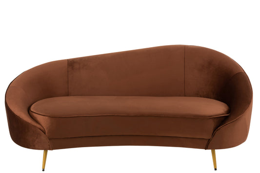 Sofa Elisabeth Textile/Metal Brown