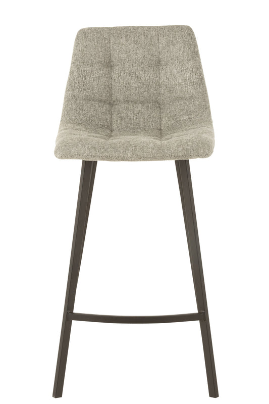 Barstool Stephane Textile/Metal Grey