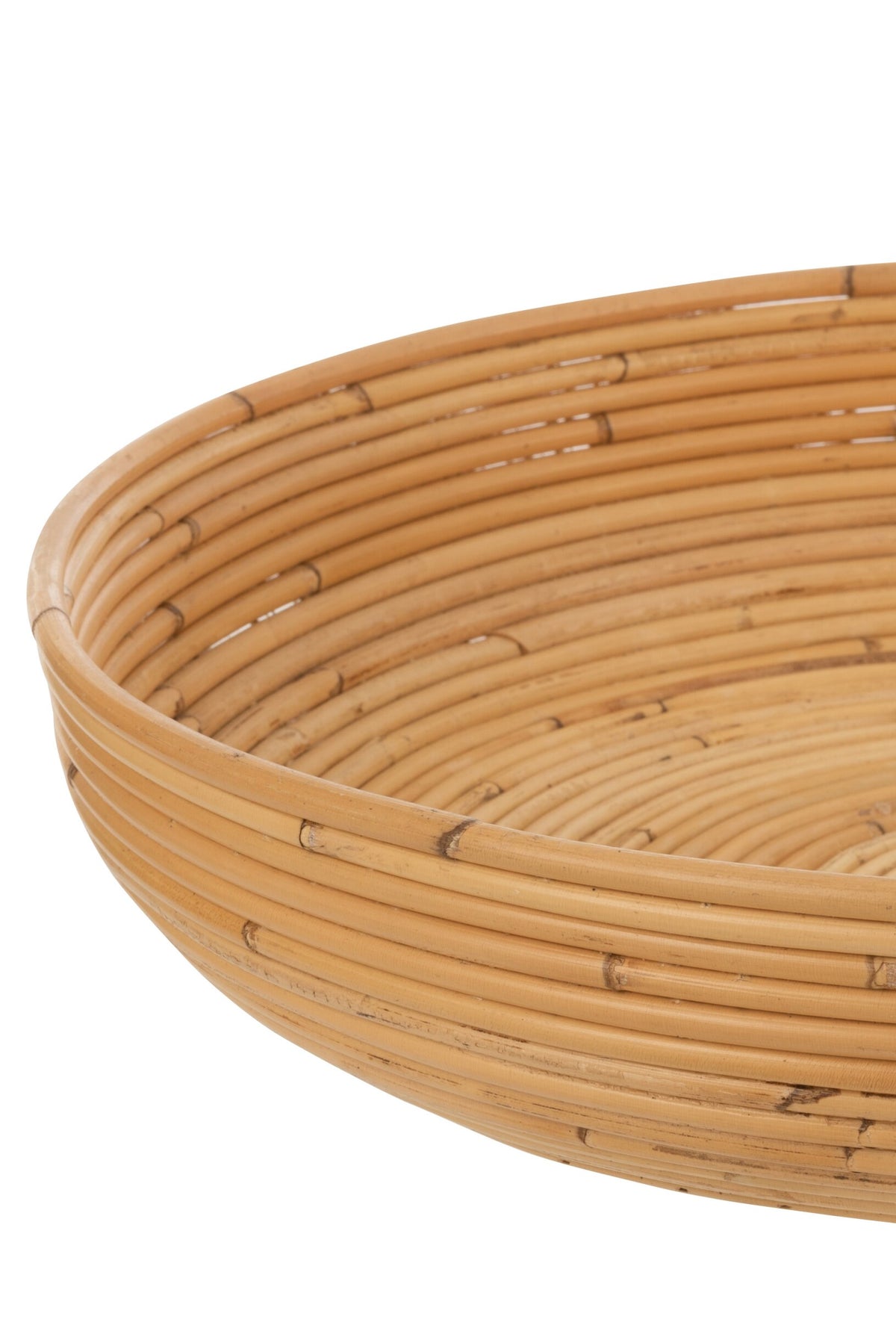 Set Of 2 Dishes Rattan Natural