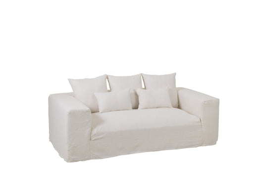 Cover For Seat+5cushions Monaco Sofa Linen Marshmallow White