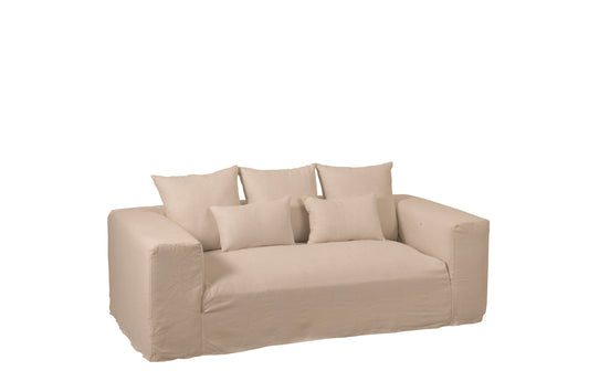 Cover For Seat+5cushions Monaco Sofa Linen Natural