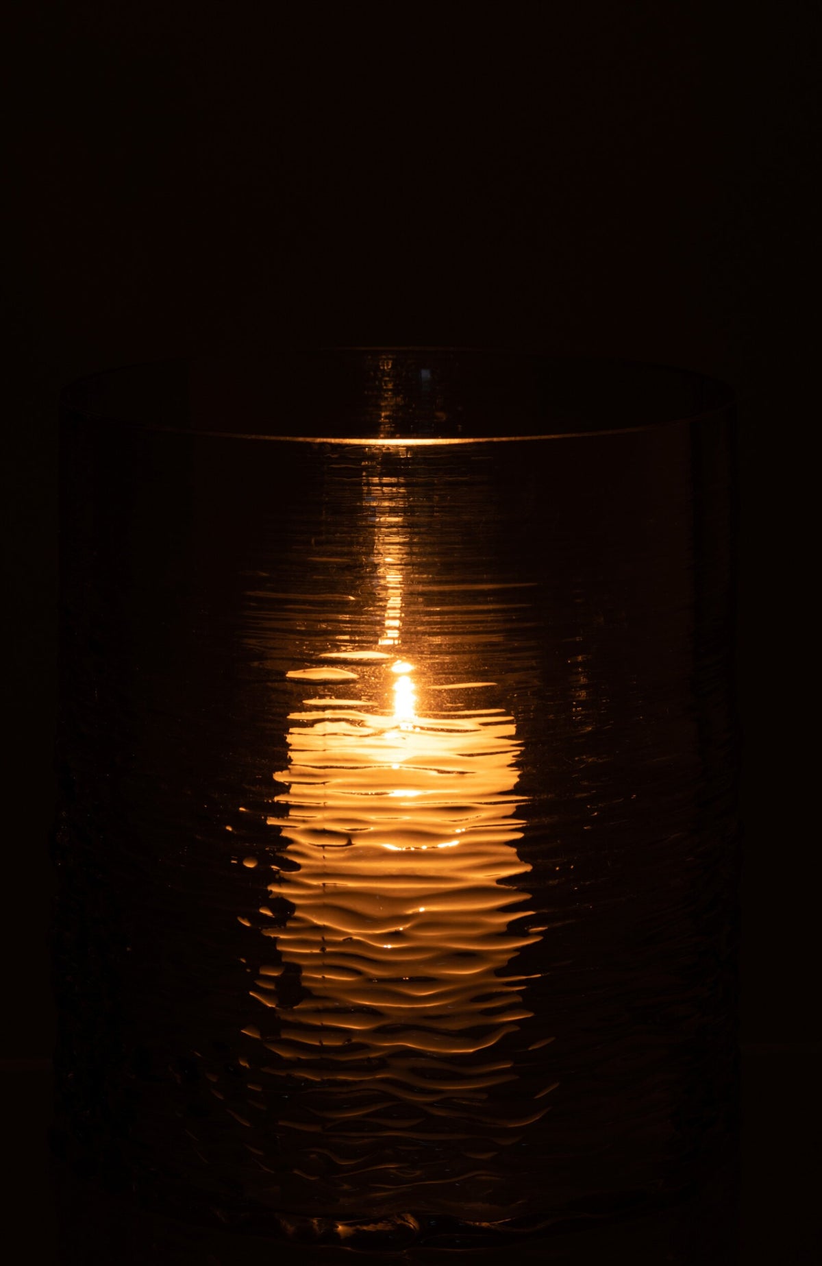 Windlicht Zee Glas Blauw Small