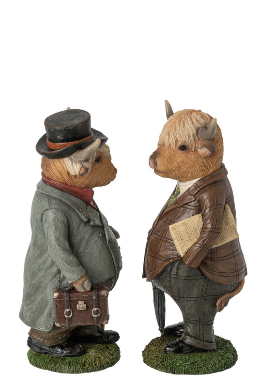 Bull Suit Polyresin Multi Assortment Of 2