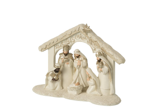 Nativity Stone Light Beige/Gold Large