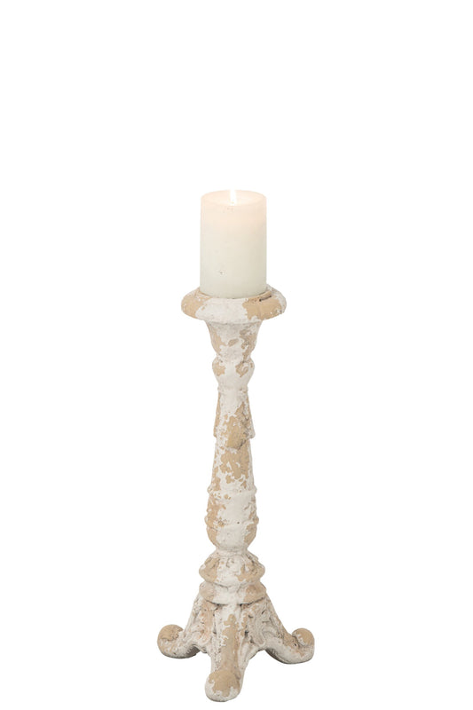Theelichthouder Buiten Magnesium Ecru/Beige Small