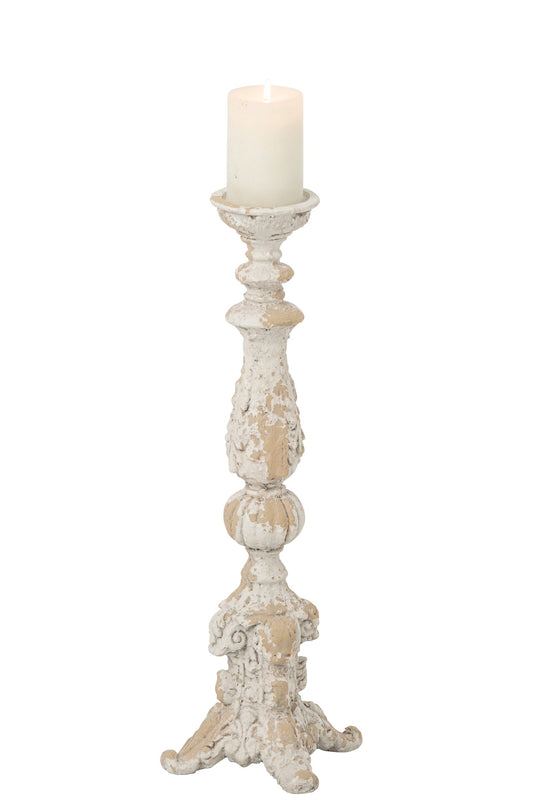 Theelichthouder Buiten Magnesium Ecru/Beige Large