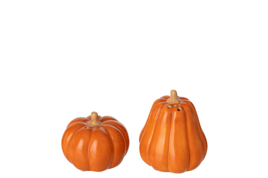 Salt & pepper pumpkin stoneware orange