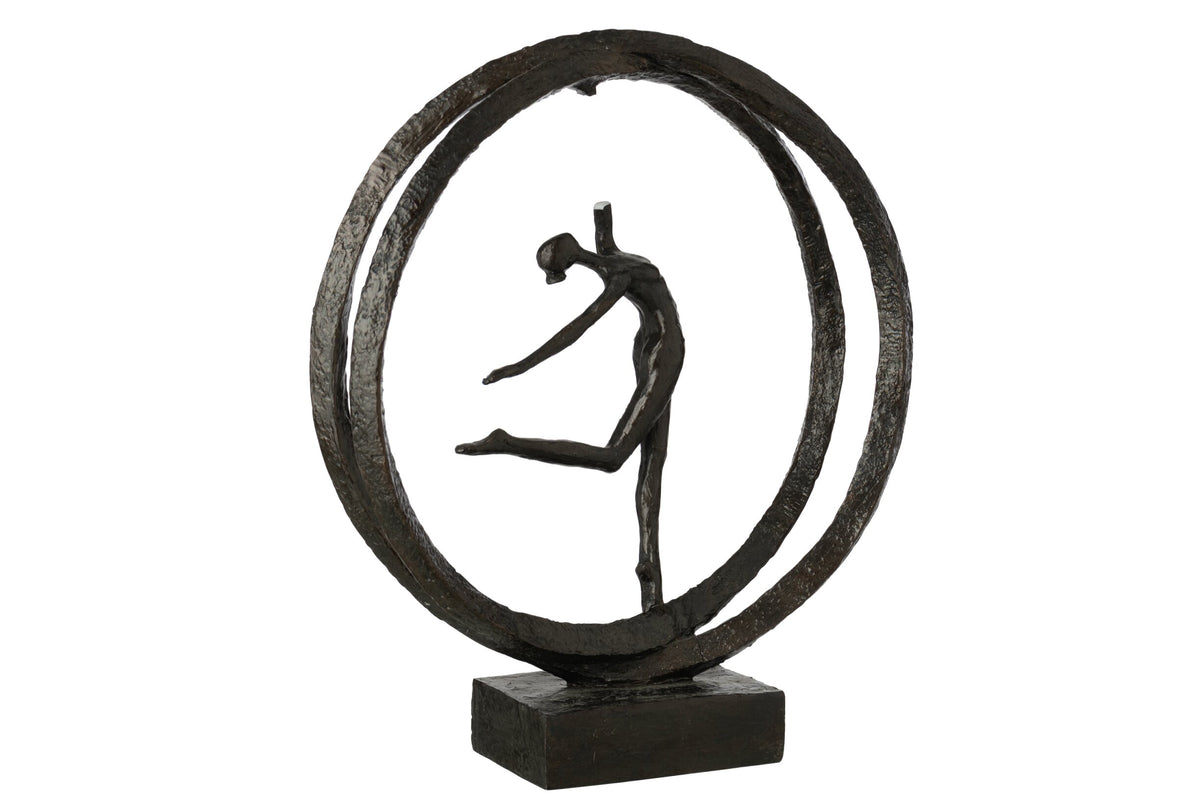 Ballerina In Ring Polyresin Black