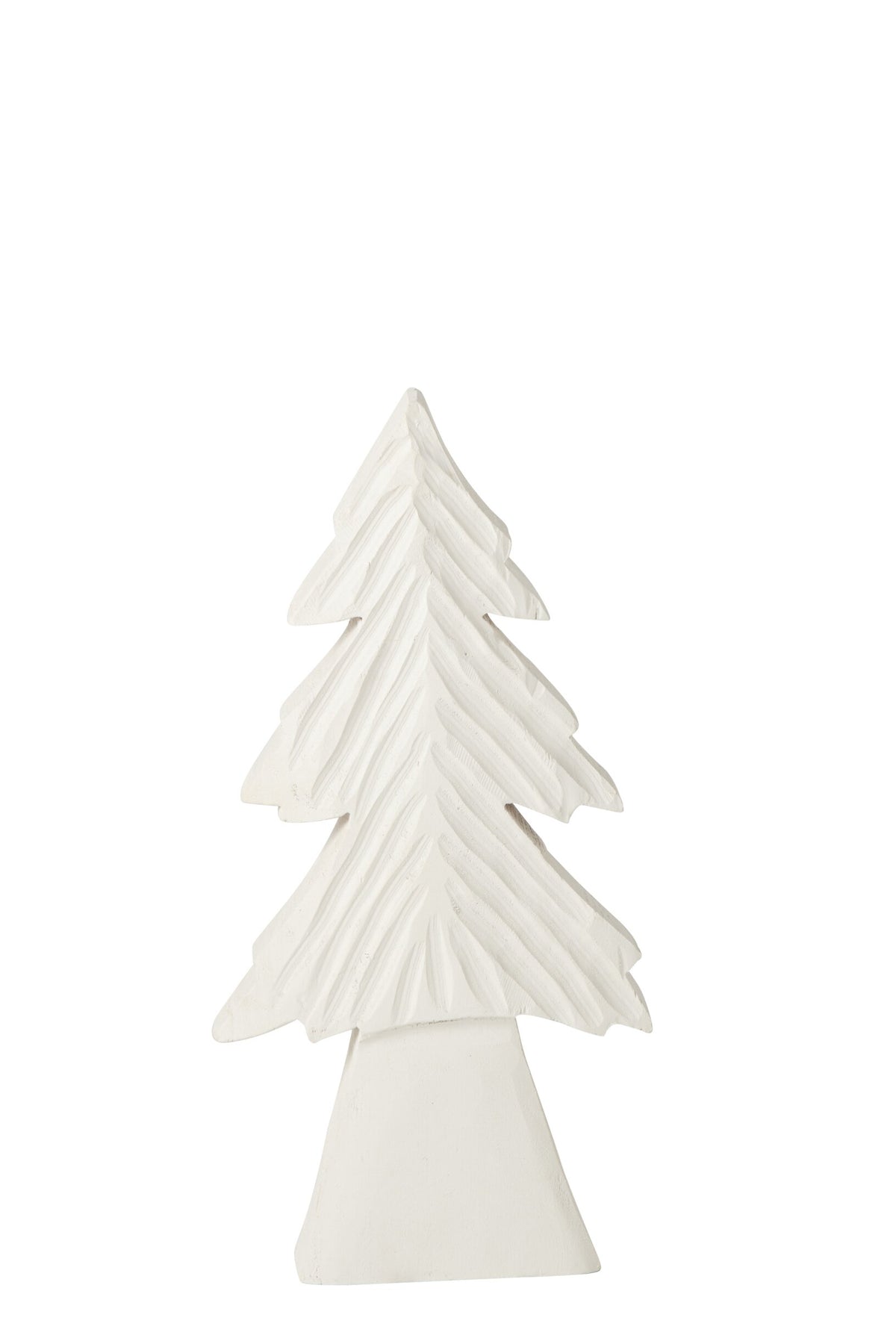 Tree Carved Paulownia Wood Off-White Small