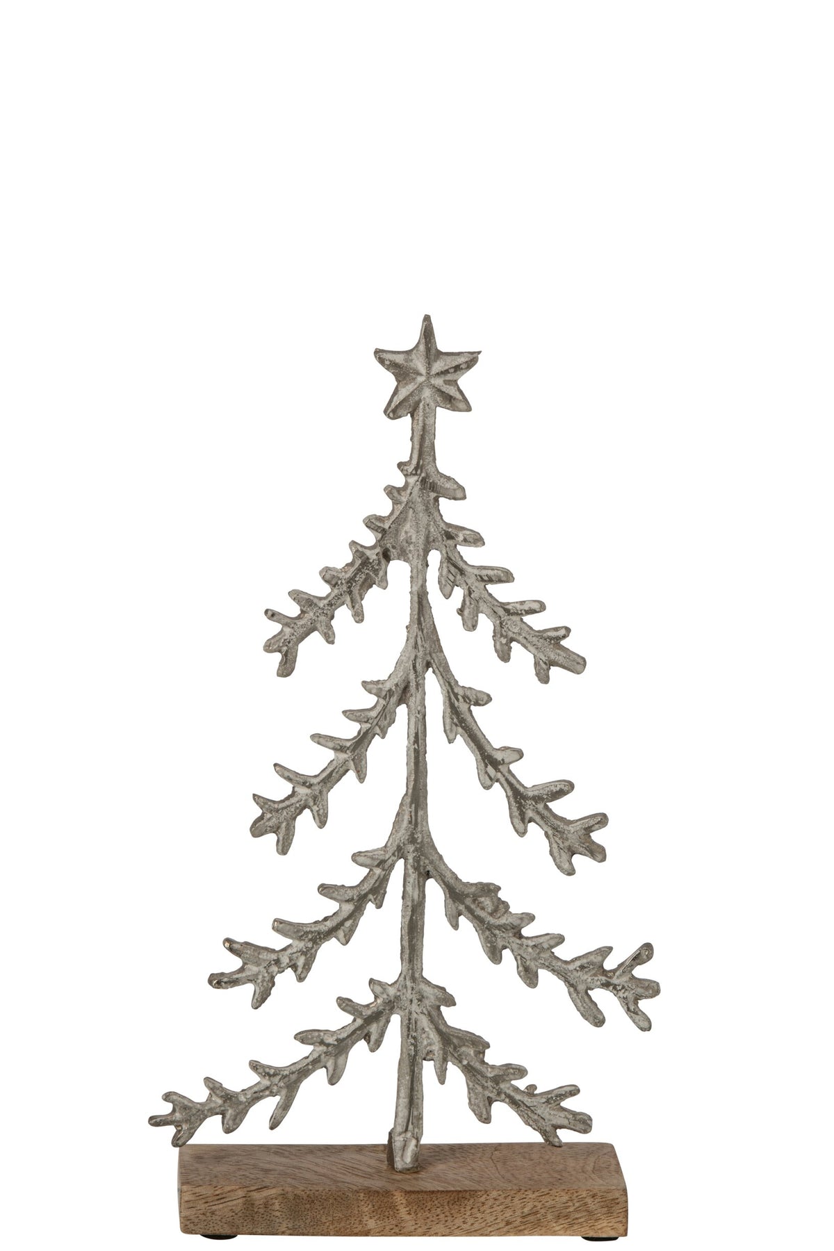 Christmas Tree On Base Star Aluminium Off-White/Natural Small