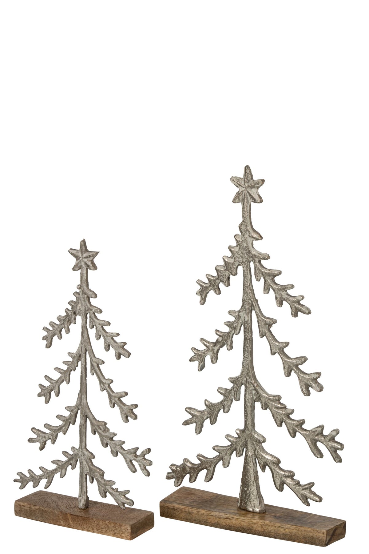 Christmas Tree On Base Star Aluminium Off-White/Natural Large