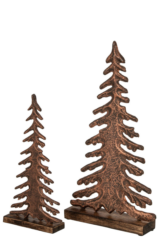 Pine Tree On Base Aluminium Copper/Natural Large