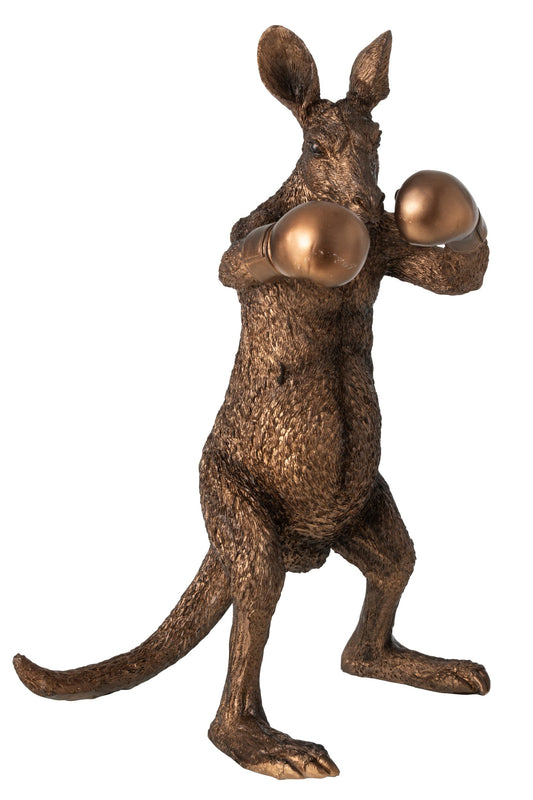 Kangaroo Boxer Polyresin Bronze