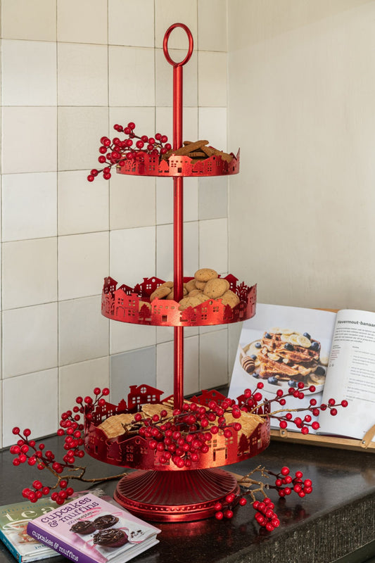 Decorative Tray Iron Red