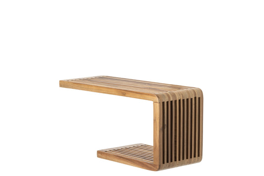Wandplank gelat gerecycleerd hout naturel klein
