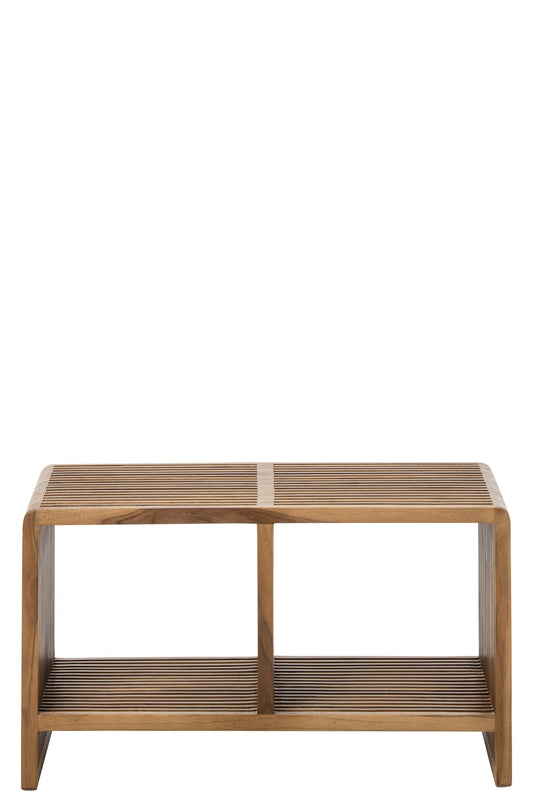 Bench Slated Recycled Wood Natural