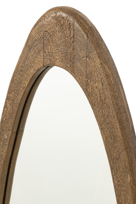 Wall Mirror Mango Wood Dark Brown