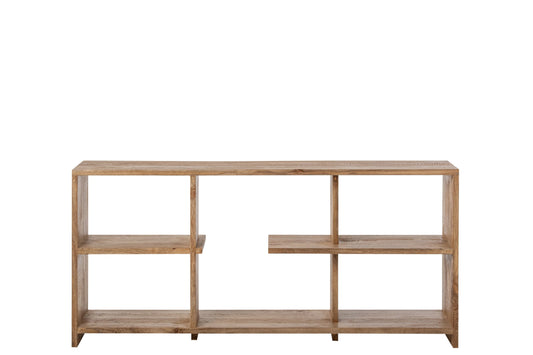Bookcase Mango Wood Natural Small