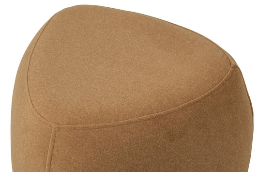 Pouffe Triangle Plywood/Fabric Ocher Yellow