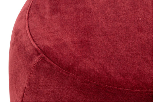 Pouffe Round Plywood/Fabric Burgundy