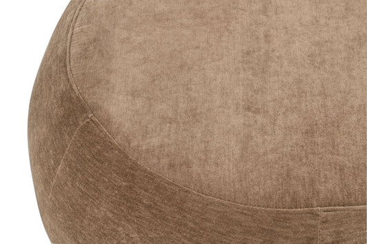 Pouffe Round Plywood/Fabric Taupe