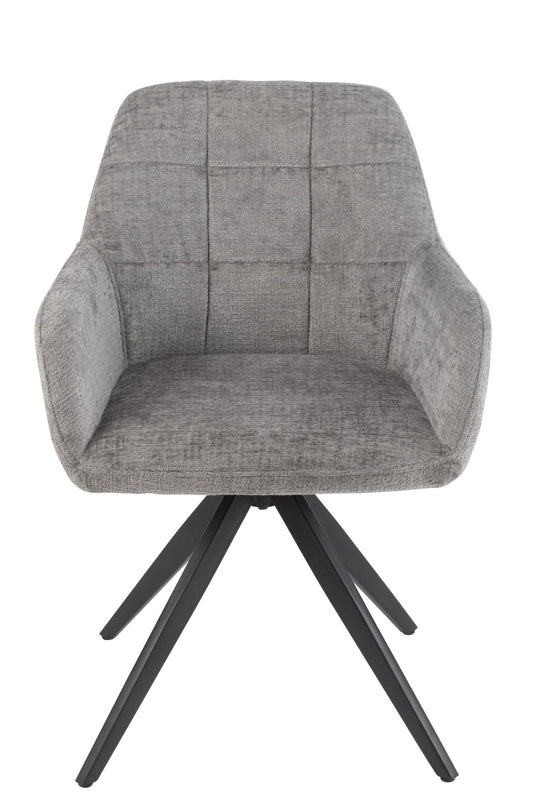 Dining Chair Louna Swivel Back Iron Grey
