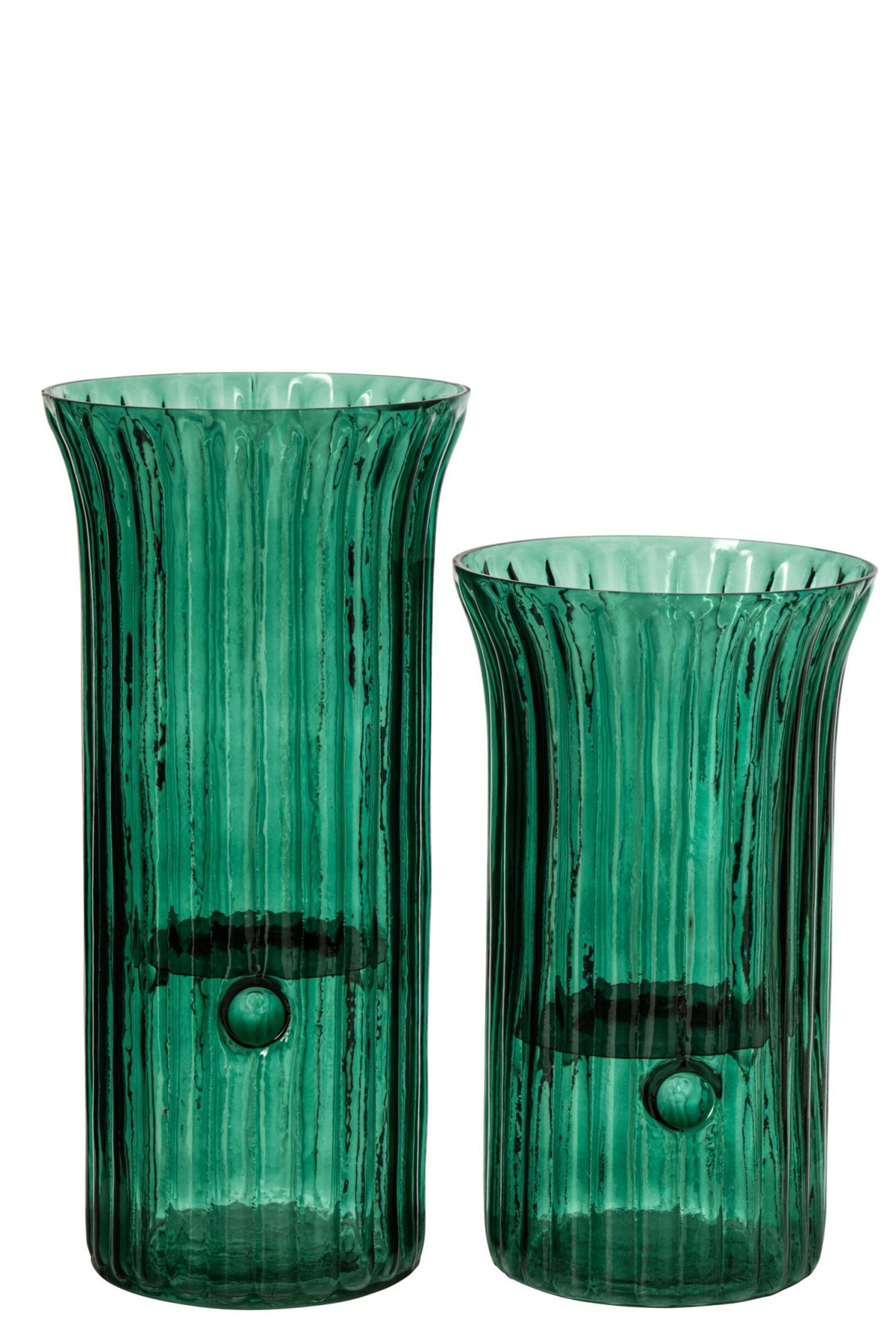 Kaarshouder Glas Turquoise Large
