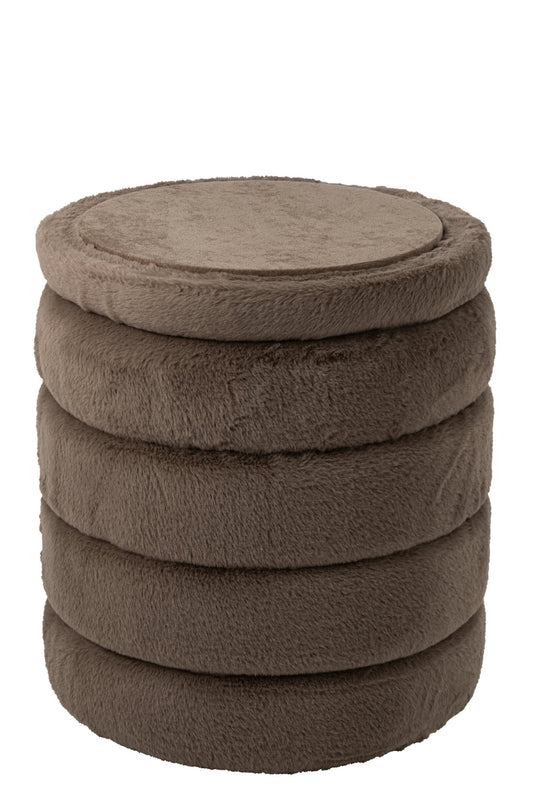 Pouffe + Lid MDF Taupe