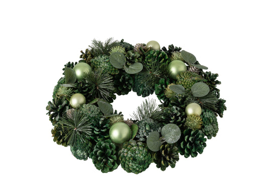 Wreath Pinecone Green