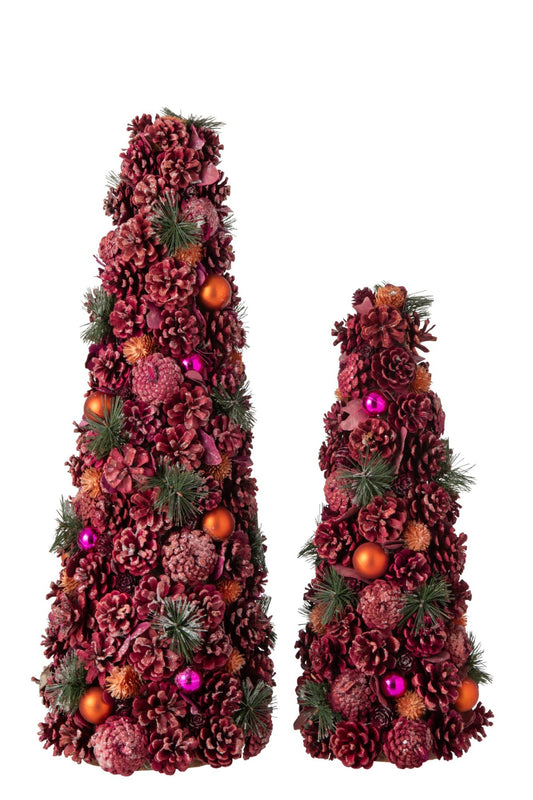 Cone Pinecone Dark Pink/Orange Large