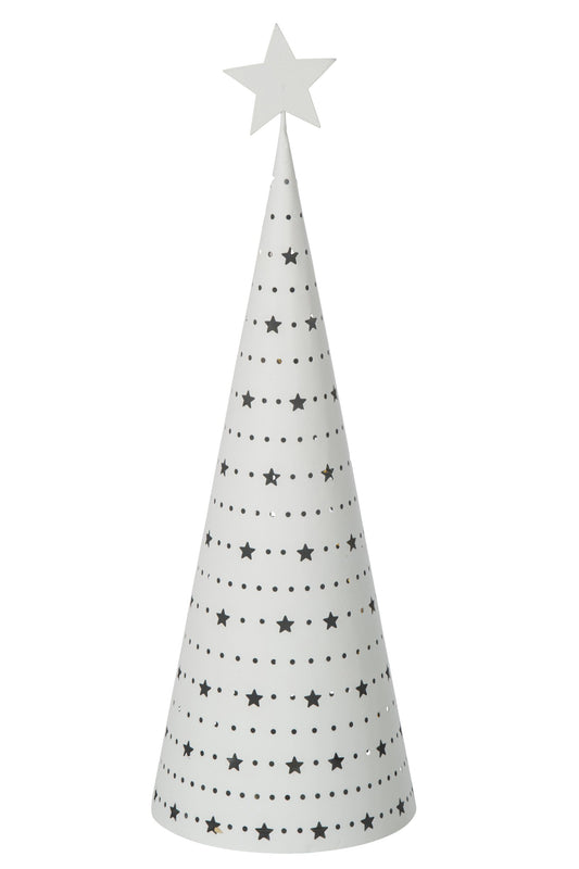 Christmas Tree LED Iron White Large