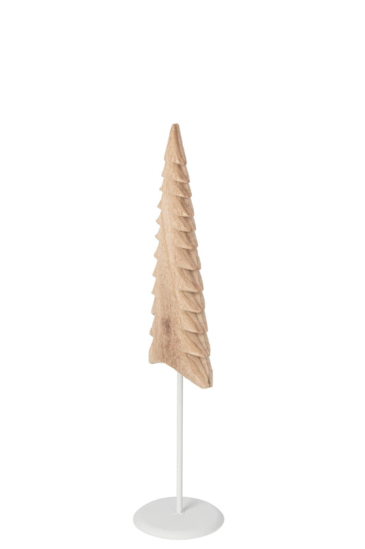 Tree On Base Paulownia Wood White/Natural Small