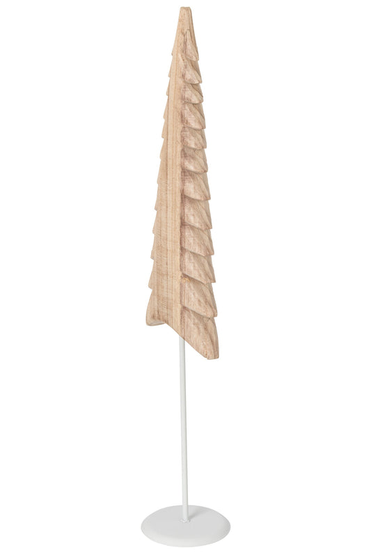Tree On Base Paulownia Wood White/Natural Large