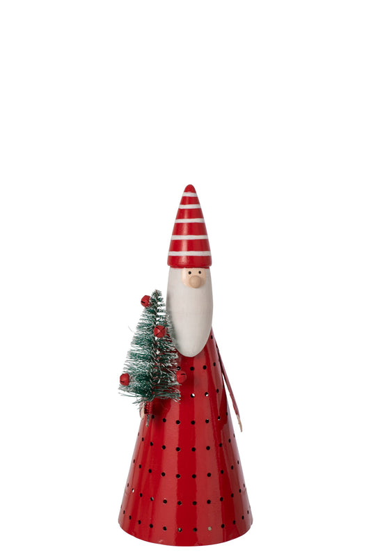 Santa Claus LED Iron White/Christmas Red Small