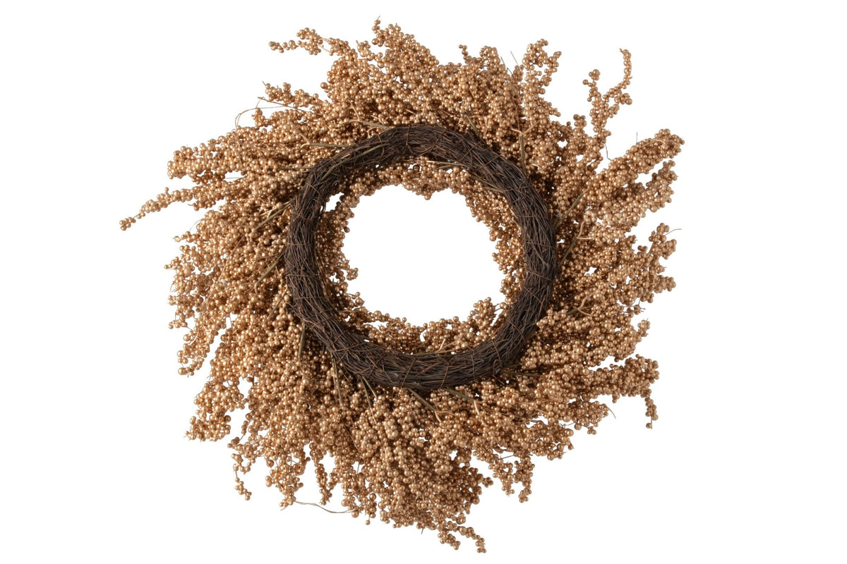Wreath Berries Foam Gold