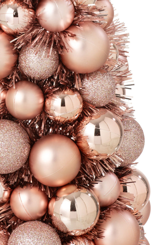 Cone Christmas Baubles Ps Light Pink