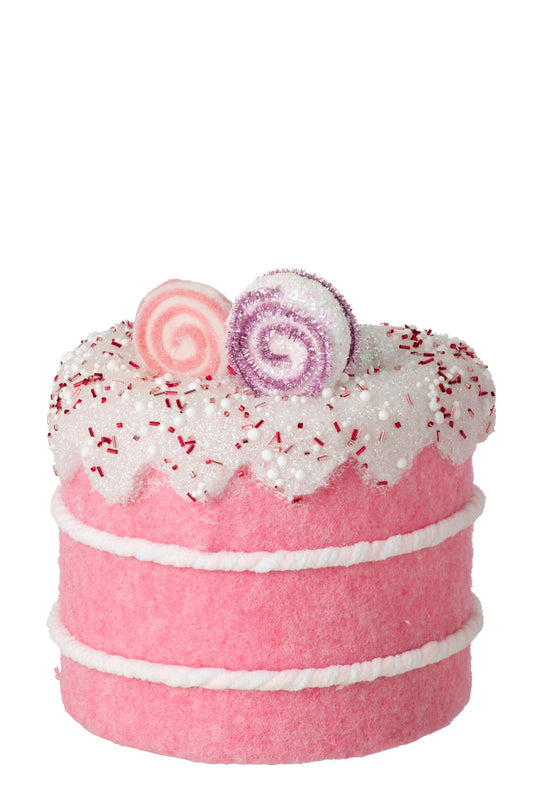 Cake Wool Pink/White Large