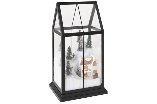 Christmas Village LED Glass/Synthetic Multi Small