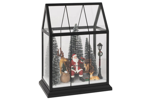 Santa Claus LED + Animals Glass/Synthetic Multi Medium