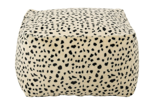 Pouffe Dalmatian Pattern Polyester White/Black