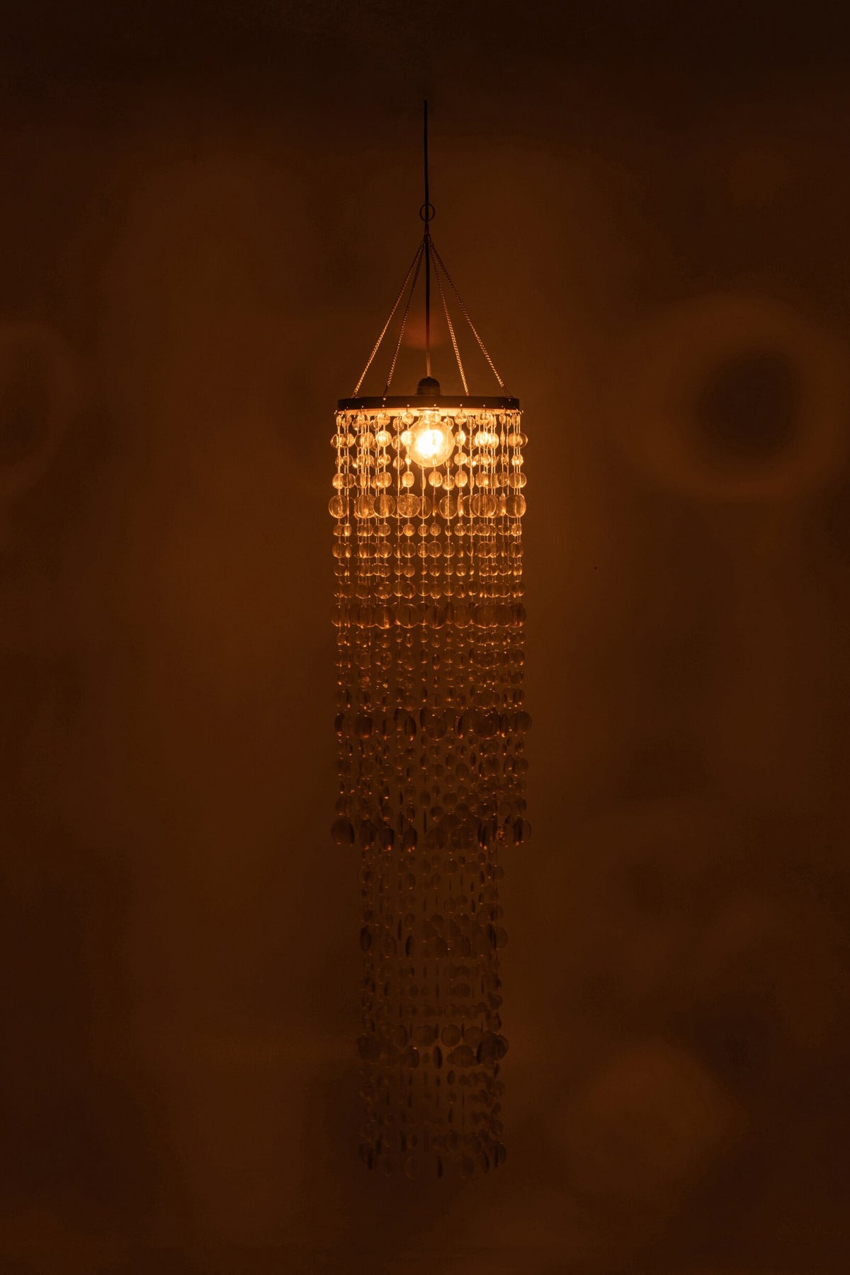 Beaded lampshade gold medium
