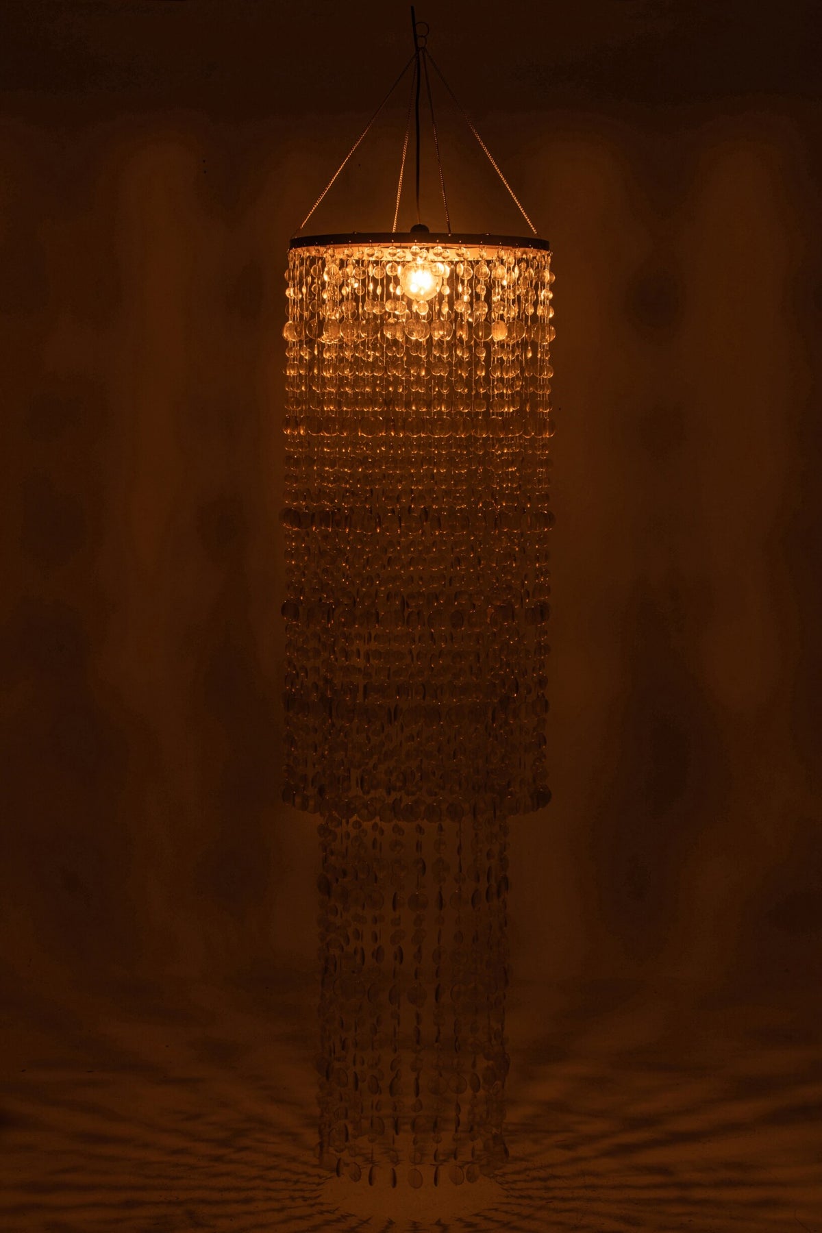 Large gold beaded lampshade