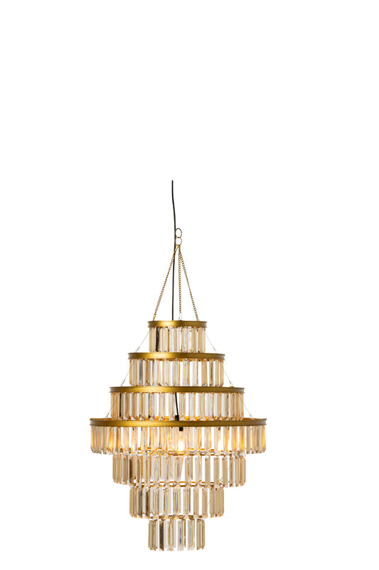 Lampenkap modern kroonluchter acryl goud klein
