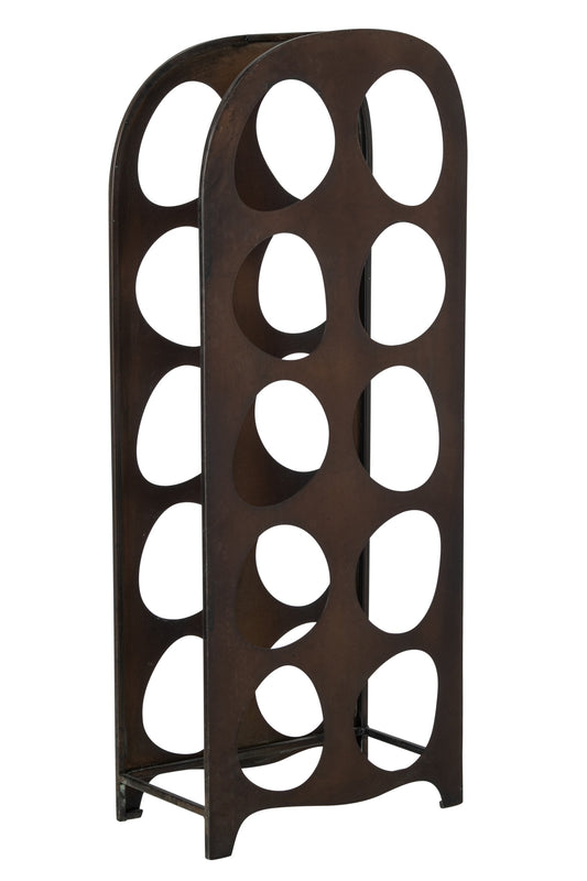 Wine Rack Iron Brown