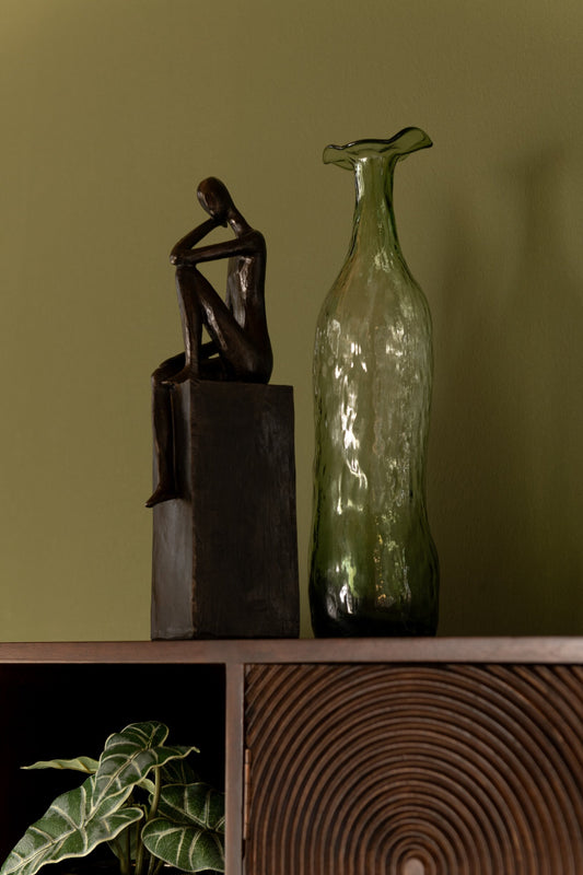 Figure On Base Poly Dark Brown Assortment Of 2