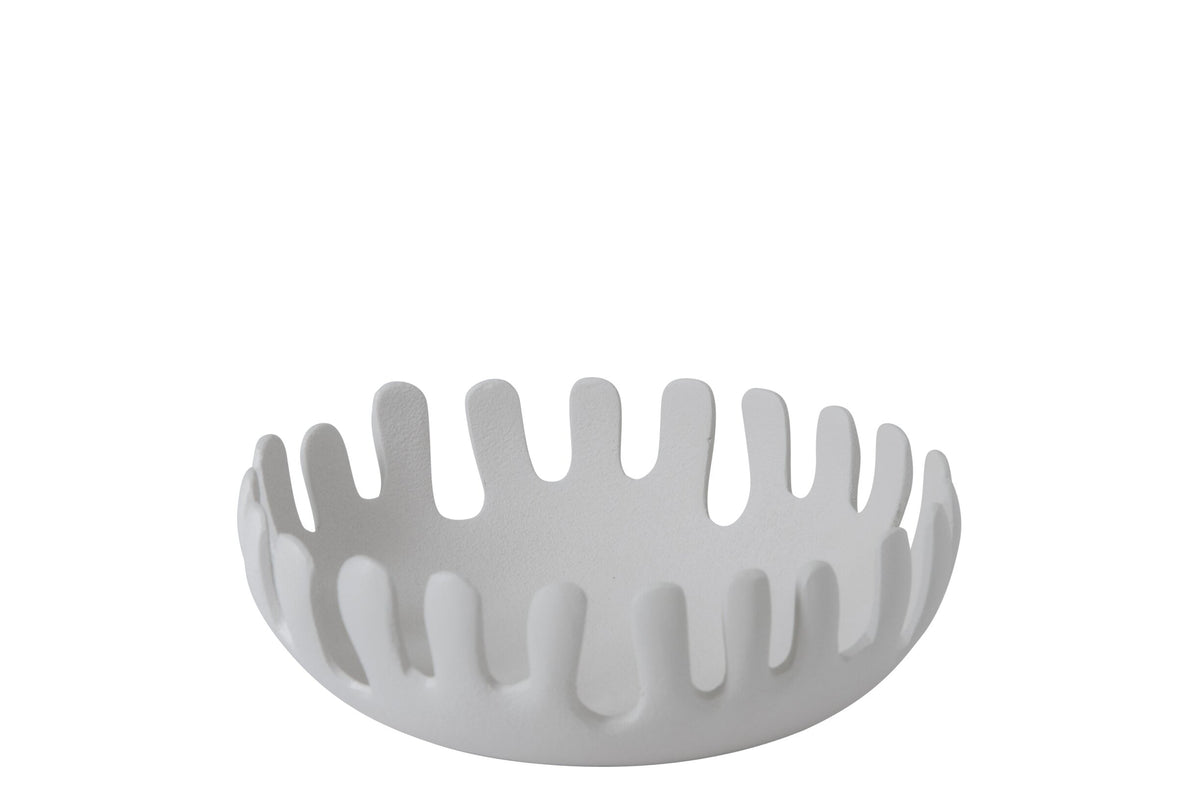 Decorative Bowl Aluminium White
