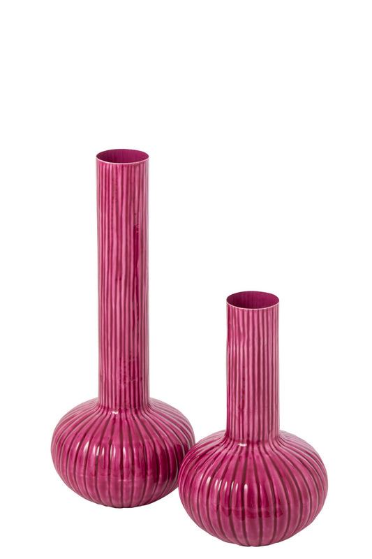 Vase Iron Fuchsia Large