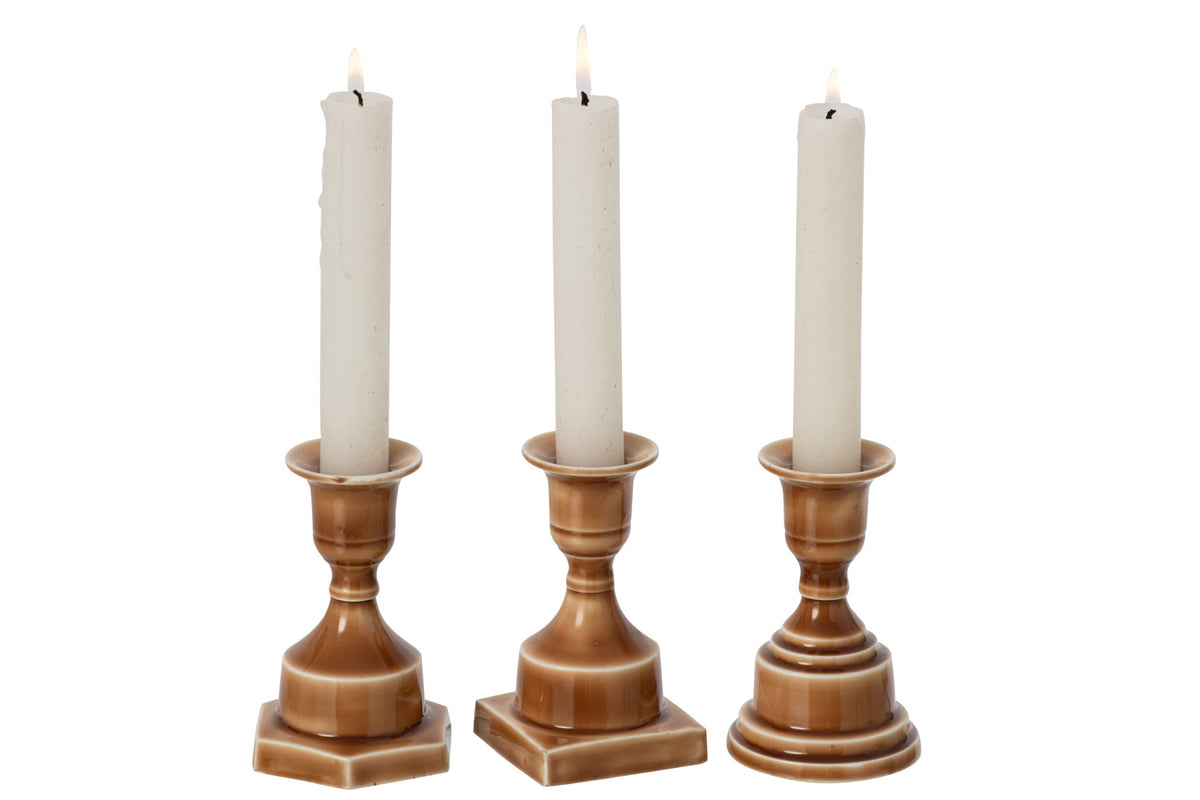 Kaarshouder Aluminium Okergeel Assortiment Van 3